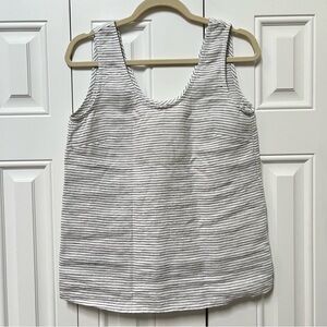 PORTO linen tank top S/M natural/gray stripe never worn new NPL notPERFECTLINEN